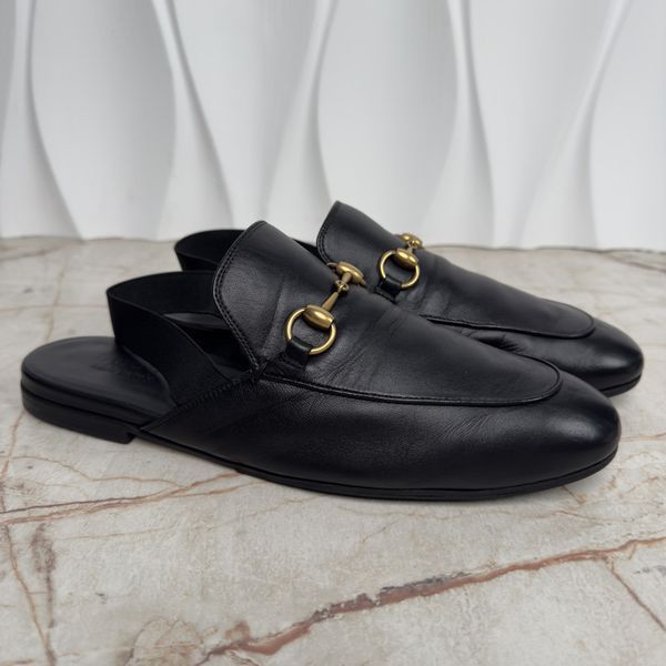 Horsebit Mule Black Leather