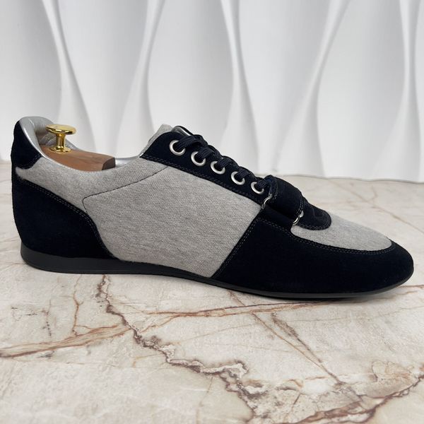 Stardust Logo Sneakers Blue Suede Gray Fabric