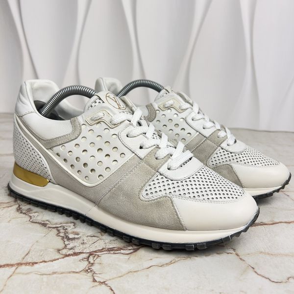 Run Away Sneakers White Perforated Leather