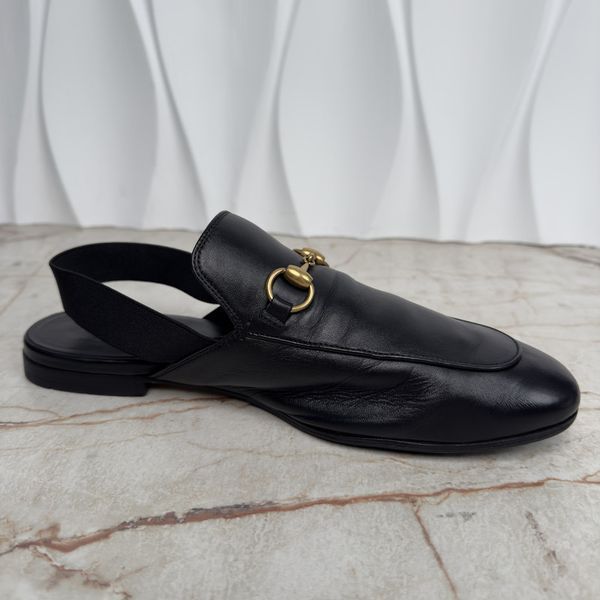 Horsebit Mule Black Leather