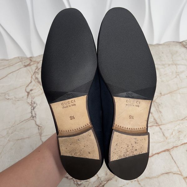Jordaan Horsebit Web Loafers Blue Suede