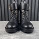 Wonderland Ranger Boots Twist Logo Cap Toe Black Leather