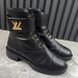 Wonderland Ranger Boots Twist Logo Cap Toe Black Leather