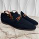 Jordaan Horsebit Web Loafers Blue Suede