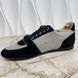 Stardust Logo Sneakers Blue Suede Gray Fabric
