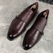 Dress Monk Double Buckle Burgundy Leather