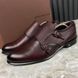 Dress Monk Double Buckle Burgundy Leather