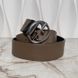 Interlocking G Black Leather Reversible Dress Belt Buckle