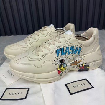 Rhyton Sneaker Donald Duck Printed Beige Leather
