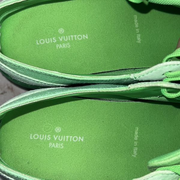 Tattoo Monogram Neon Green Fabric Sneaker