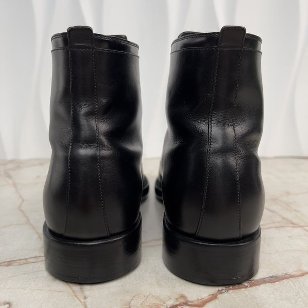 Monogram Combat Boots Perforated Black Leather