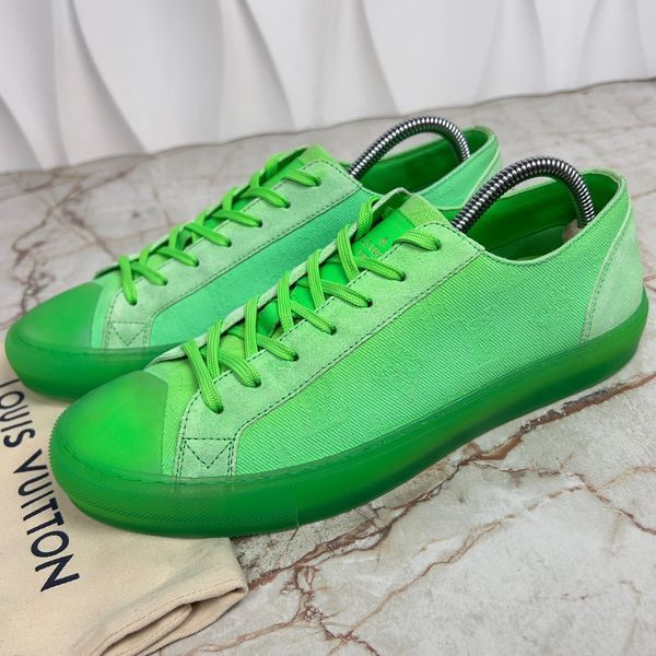 Tattoo Monogram Neon Green Fabric Sneaker