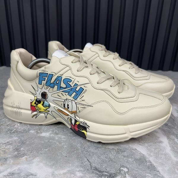 Rhyton Sneaker Donald Duck Printed Beige Leather