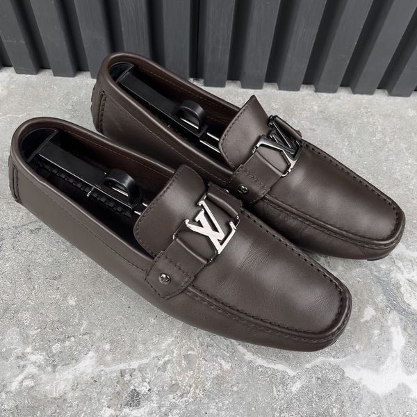 Monte Carlo Moccasains LV Brown Leather