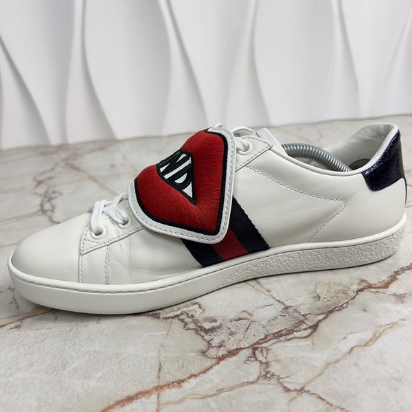 Ace Sneakers Blind For Love Patch Web White Leather