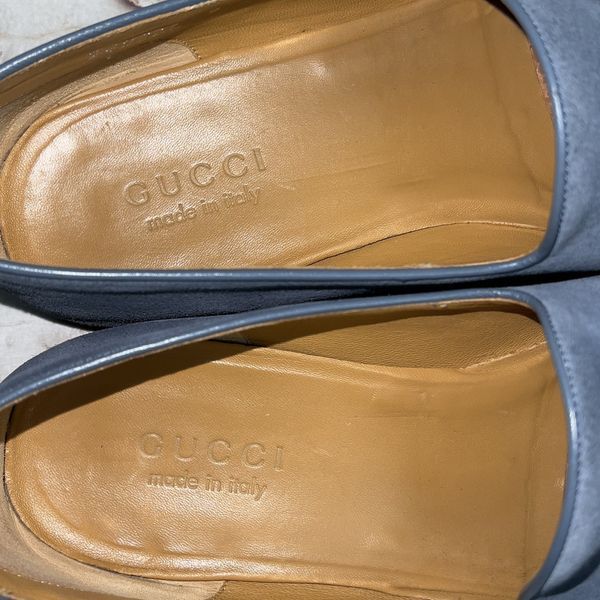Horsebit Loafers Blue Suede