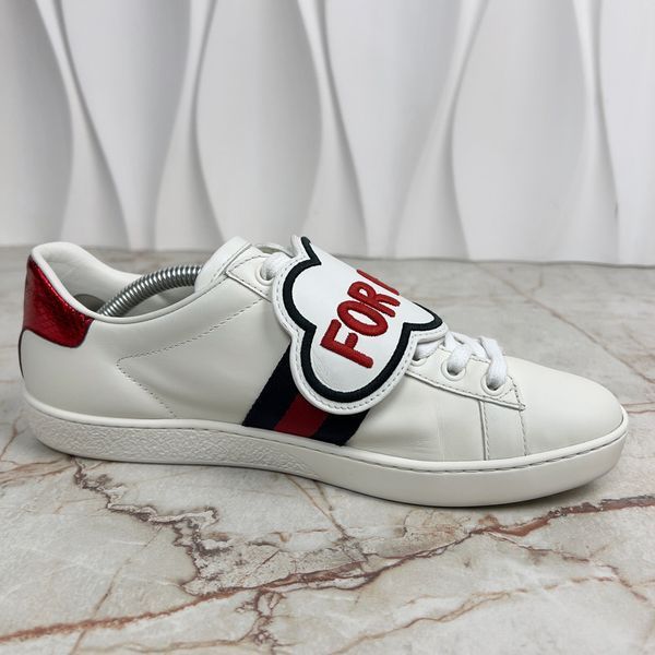 Ace Sneakers Blind For Love Patch Web White Leather
