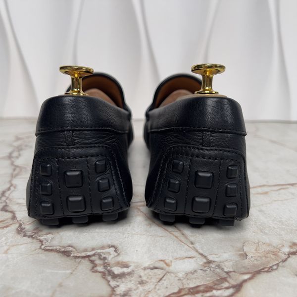Web Moccasins GG Logo Black Leather