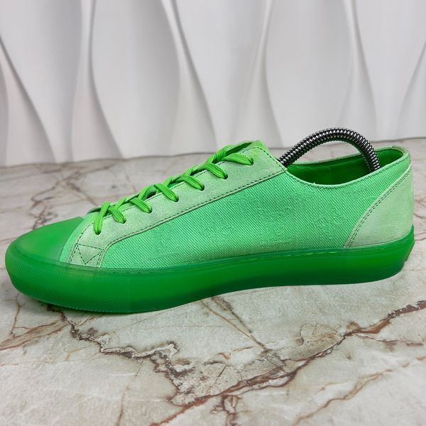 Tattoo Monogram Neon Green Fabric Sneaker
