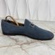 Horsebit Loafers Blue Suede