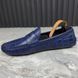 Shade Moccasins мокасини сині шкіряні з тисненням під крокодила 2836 фото 4