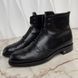 Monogram Combat Boots Perforated Black Leather