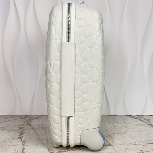 Alexander Mcqueen Spinner Trolley Suitcase Crocodile Embossed Plastic