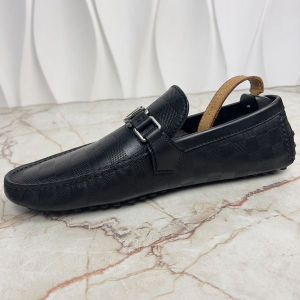 Hockenheim Driving Moccasin Damier Black Leather