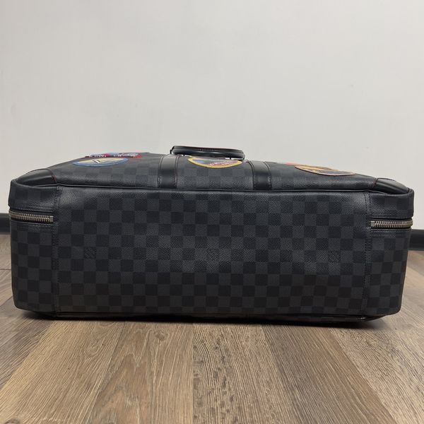 Sirius 55 Damier Boston Bag валіза з патчами із зображенням Альп 3428 фото
