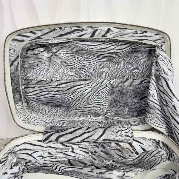 Alexander Mcqueen Spinner Trolley Suitcase Crocodile Embossed Plastic