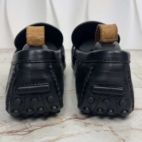 Hockenheim Driving Moccasin Damier Black Leather