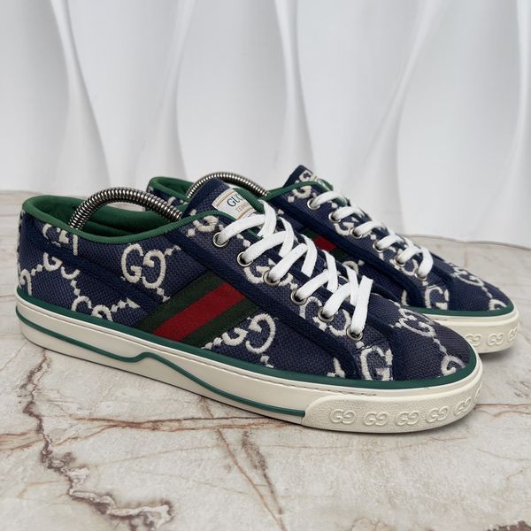 Tennis 1977 Web Monogram Sneakers Blue GG Canvas
