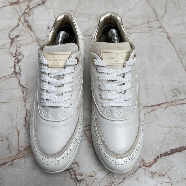 Sneakers Embossed Monogram Ivory Leather