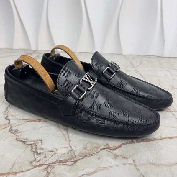 Hockenheim Driving Moccasin Damier Black Leather