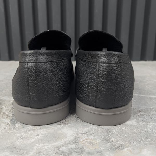 LV Estate Loafers Black Grained Leather