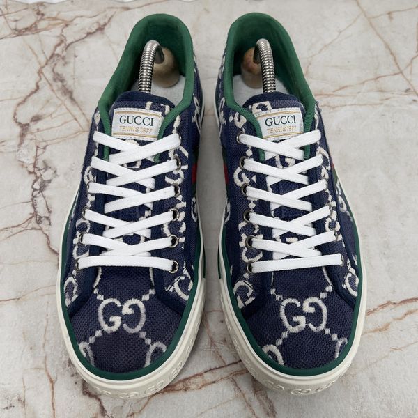 Tennis 1977 Web Monogram Sneakers Blue GG Canvas