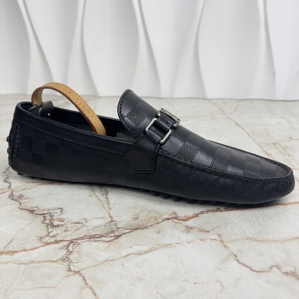Hockenheim Driving Moccasin Damier Black Leather