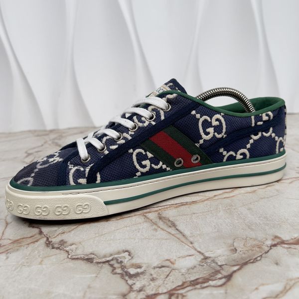 Tennis 1977 Web Monogram Sneakers Blue GG Canvas