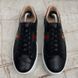 Ace Sneaker Web Bee Embroidered Platform Black Leather