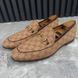Jordaan Horsebit Loafers GG Signature Beige Ebony Canvas