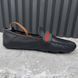 Double G Web Moccasins Black Leather