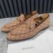 Jordaan Horsebit Loafers GG Signature Beige Ebony Canvas