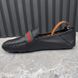 Double G Web Moccasins Black Leather