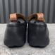 Double G Web Moccasins Black Leather