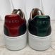 Ace Sneaker Web Bee Embroidered Platform Black Leather