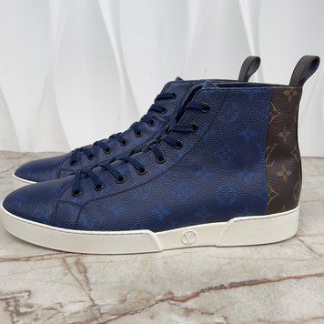Match Up Sneakers Monogram Blue Canvas Leather