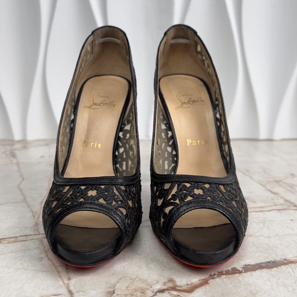 Very Lace туфлі-човники чорні шкіряні Laser-Cut CLPUMP фото