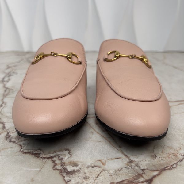 Princetown Horsebit Slipper Mule Pink Leather