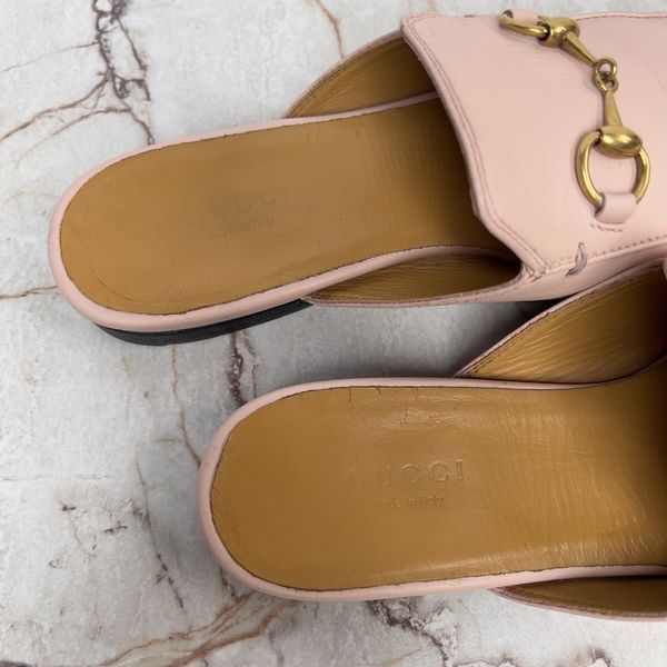 Princetown Horsebit Slipper Mule Pink Leather