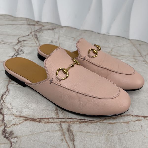 Princetown Horsebit Slipper Mule Pink Leather